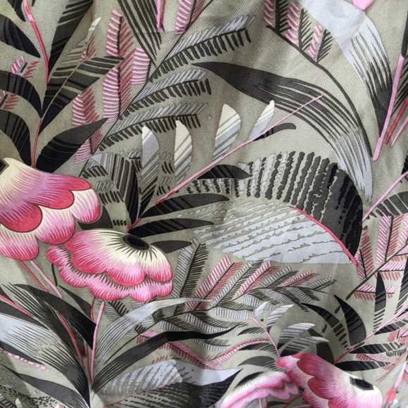 Moulinette Soeurs for Anthropologie Women's Gray/Pink Silk Floral Dress sz 10 - Picture 2 of 4